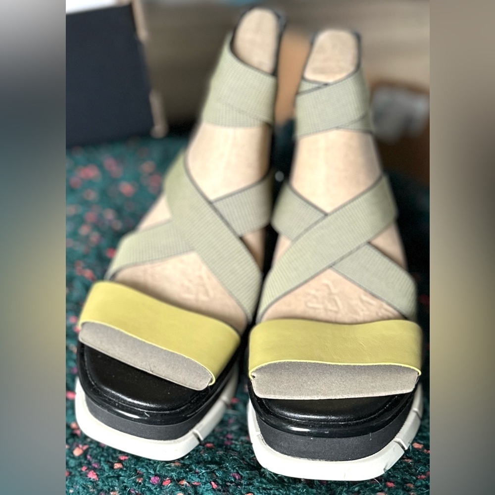 Sorel Joanie III Sport Wedge Sandals Olive NWT 7.5 Comfort Platform - Picture 8 of 14